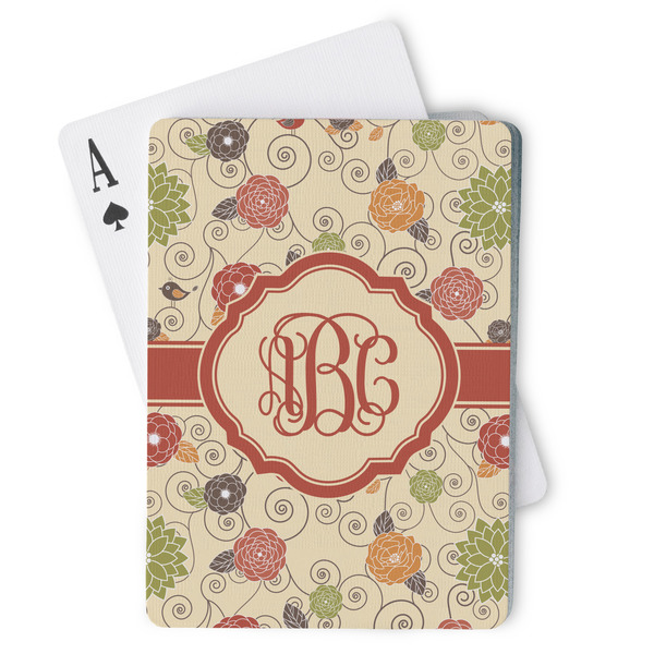 Custom Fall Flowers Playing Cards (Personalized)