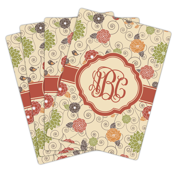 Fall Flowers Playing Cards - Hand Back View