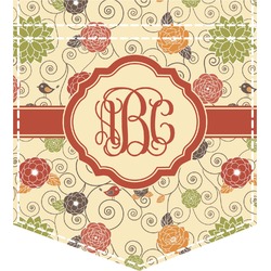 Fall Flowers Iron On Faux Pocket (Personalized)
