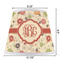Fall Flowers Poly Film Empire Lampshade - Dimensions