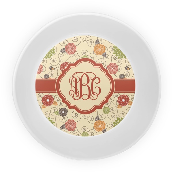 Fall Flowers Melamine Bowl - Center