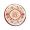 Fall Flowers Printed Icing Circle - Small - On Cookie