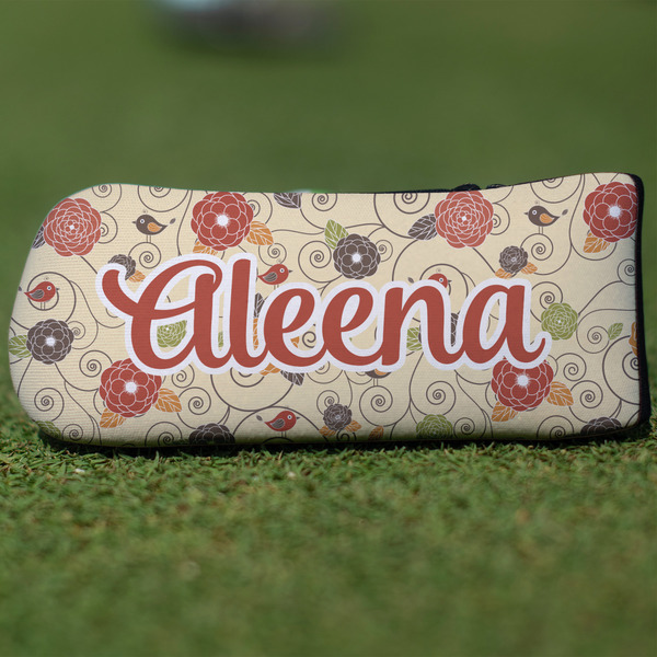 Custom Fall Flowers Blade Putter Cover (Personalized)