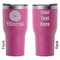 Fall Flowers RTIC Tumbler - Magenta - Double Sided - Front & Back
