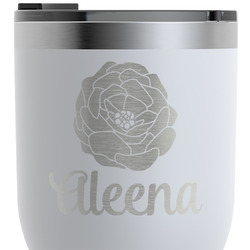 Fall Flowers RTIC Tumbler - White - Engraved Front (Personalized)