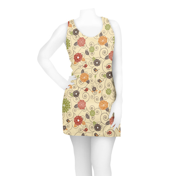 Fall Flowers Racerback Dress - On Model - Front