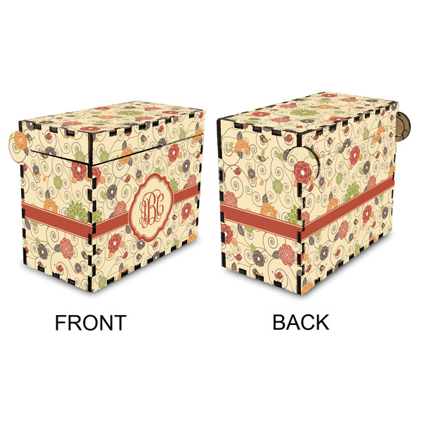 Fall Flowers Recipe Box - Full Color - Approval