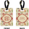 Fall Flowers Rectangle Luggage Tag (Front + Back)