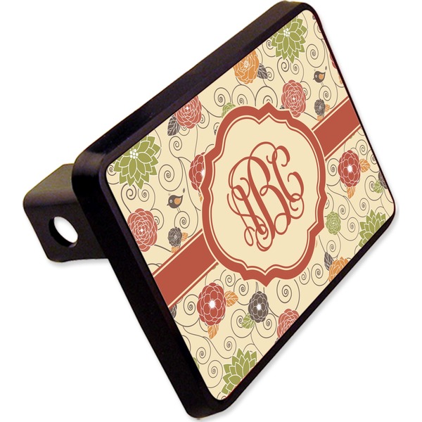 Custom Fall Flowers Rectangular Trailer Hitch Cover - 2" (Personalized)