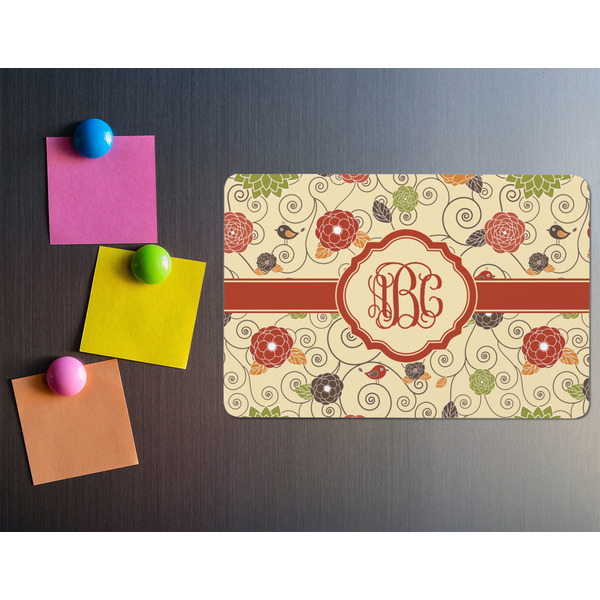 Fall Flowers Rectangular Fridge Magnet - LIFESTYLE
