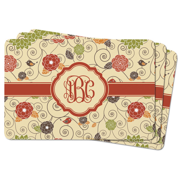 Fall Flowers Rectangular Fridge Magnet - THREE