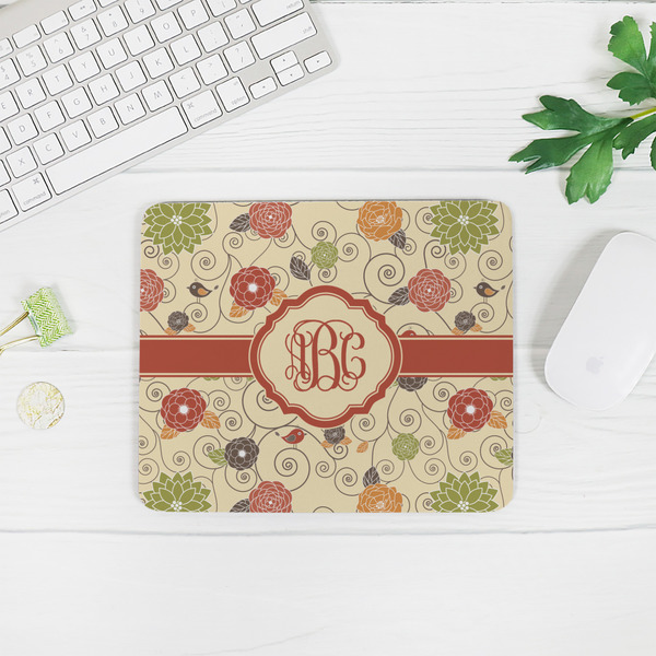 Fall Flowers Rectangular Mouse Pad - LIFESTYLE 2