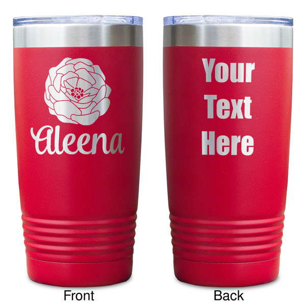 Fall Flowers Red Polar Camel Tumbler - 20oz - Double Sided - Approval