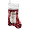 Fall Flowers Red Sequin Stocking - Front