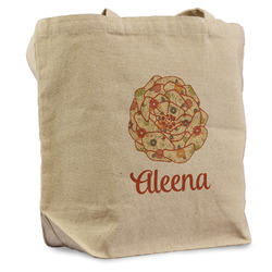 Fall Flowers Reusable Cotton Grocery Bag - Single (Personalized)