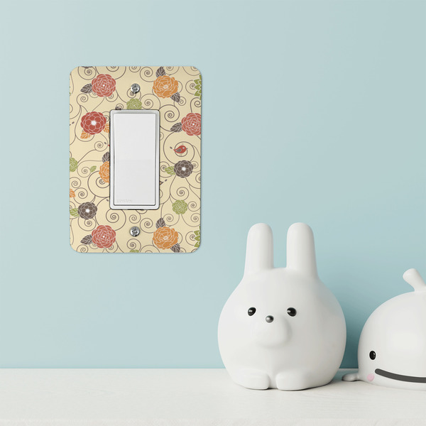 Fall Flowers Rocker Light Switch Covers - Single - IN CONTEXT
