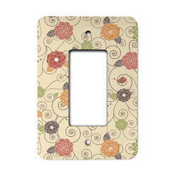 Fall Flowers Rocker Style Light Switch Cover