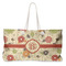 Fall Flowers Large Rope Tote Bag - Front View