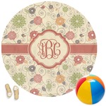 Fall Flowers Round Beach Towel (Personalized)