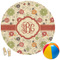Fall Flowers Round Beach Towel (Personalized)
