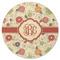 Fall Flowers Round Rubber Backed Coaster (Personalized)