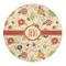 Fall Flowers Round Indoor Rug - Front/Main