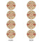 Fall Flowers Round Linen Placemats - APPROVAL Set of 4 (double sided)