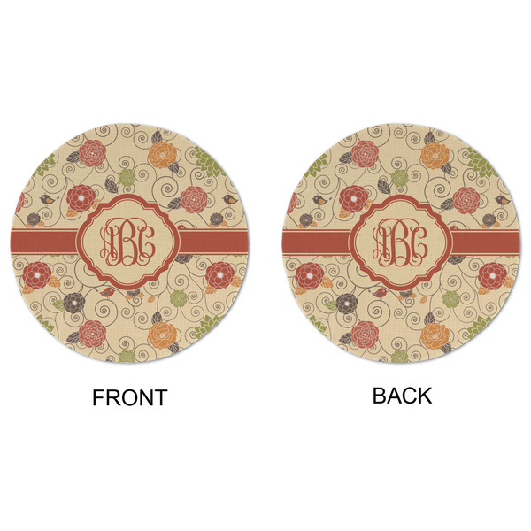 Fall Flowers Round Linen Placemats - APPROVAL (double sided)