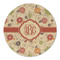 Fall Flowers Round Linen Placemats - FRONT (Double Sided)