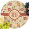 Fall Flowers Round Linen Placemats - Front (w flowers)