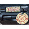 Fall Flowers Round Luggage Tag & Handle Wrap - In Context