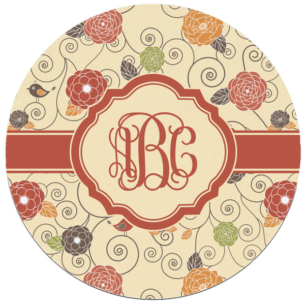 Fall Flowers Round Mousepad - APPROVAL