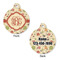 Fall Flowers Round Pet ID Tag - Large - Approval