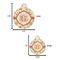 Fall Flowers Round Pet ID Tag - Large - Comparison Scale