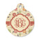 Fall Flowers Round Pet Tag