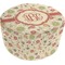 Fall Flowers Round Pouf Ottoman (Top)