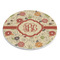 Fall Flowers Round Stone Trivet - Angle View