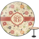 Fall Flowers Round Table (Personalized)