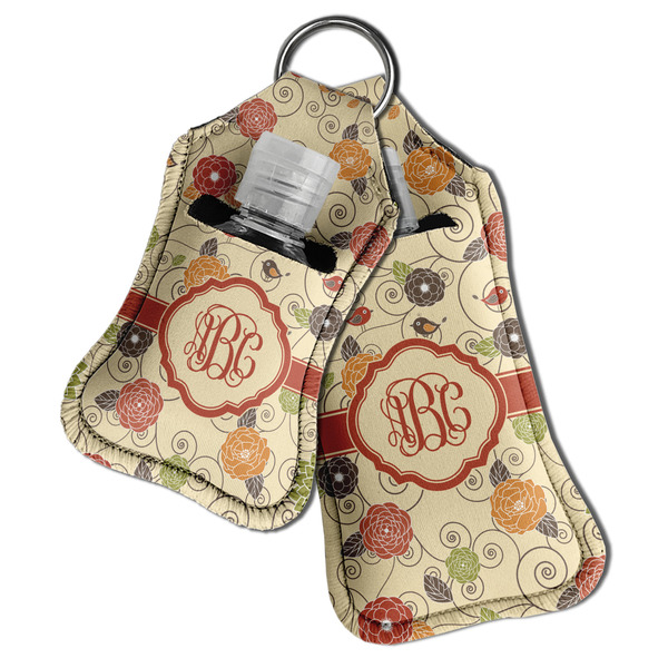 Fall Flowers Sanitizer Holder Keychain - Both in Case (PARENT)