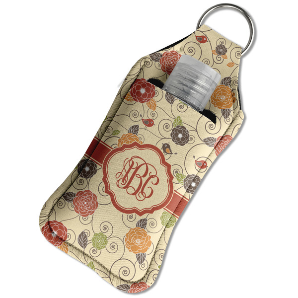 Fall Flowers Sanitizer Holder Keychain - Large in Case