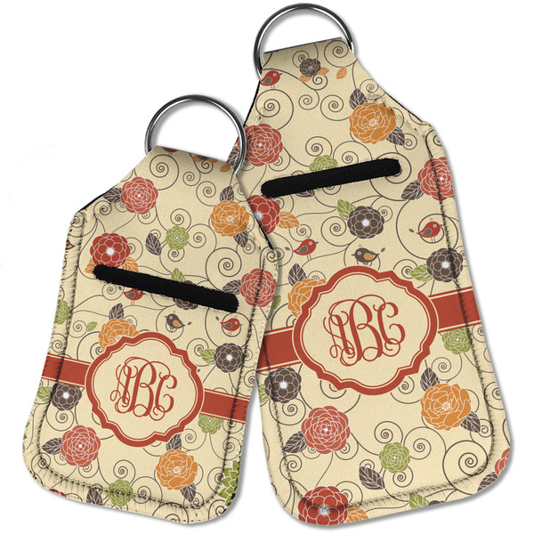 Fall Flowers Sanitizer Holder Keychain - Parent Main