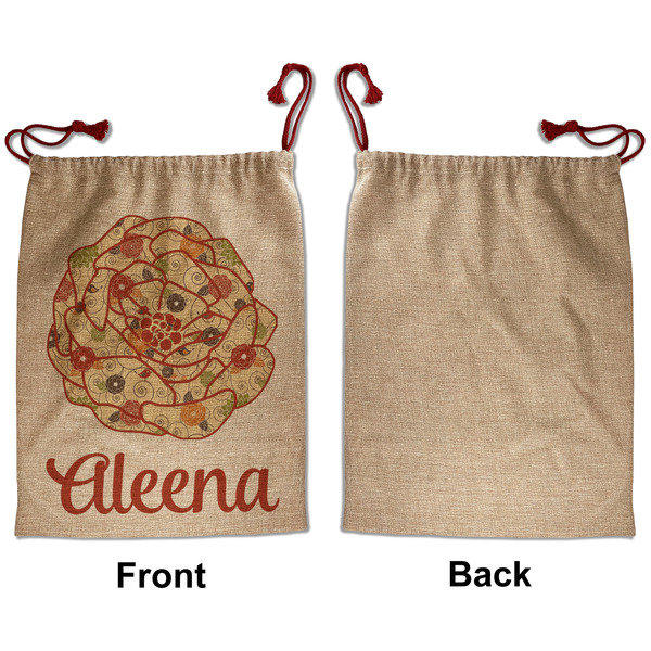 Fall Flowers Santa Bag - Approval - Front
