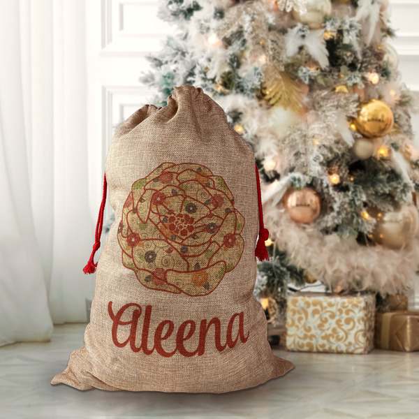 Fall Flowers Santa Bag - Lifestyle