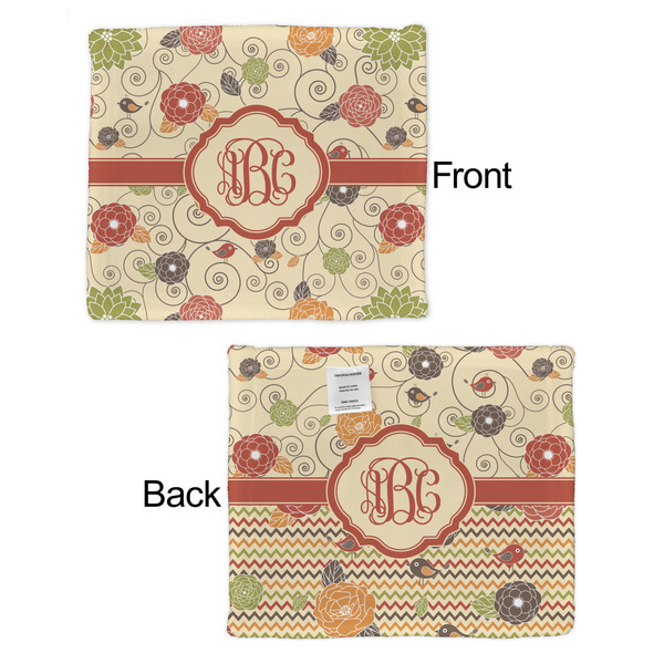 Fall Flowers Security Blanket - Front & Back View