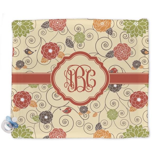 Custom Fall Flowers Security Blanket - Single Sided (Personalized)