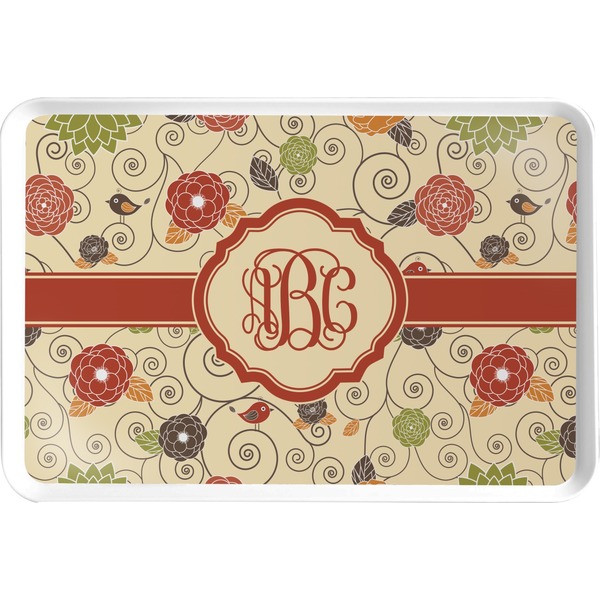 Custom Fall Flowers Serving Tray (Personalized)
