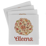 Fall Flowers Absorbent Stone Coasters - Set of 4 (Personalized)