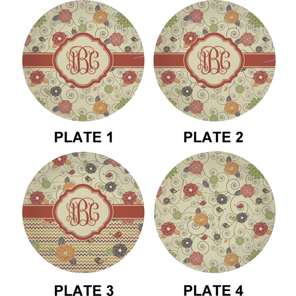 Fall Flowers Set of Appetizer / Dessert Plates (Approval)