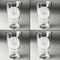 Fall Flowers Set of Four Engraved Beer Glasses - Individual View