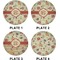 Fall Flowers Set of Lunch / Dinner Plates (Approval)